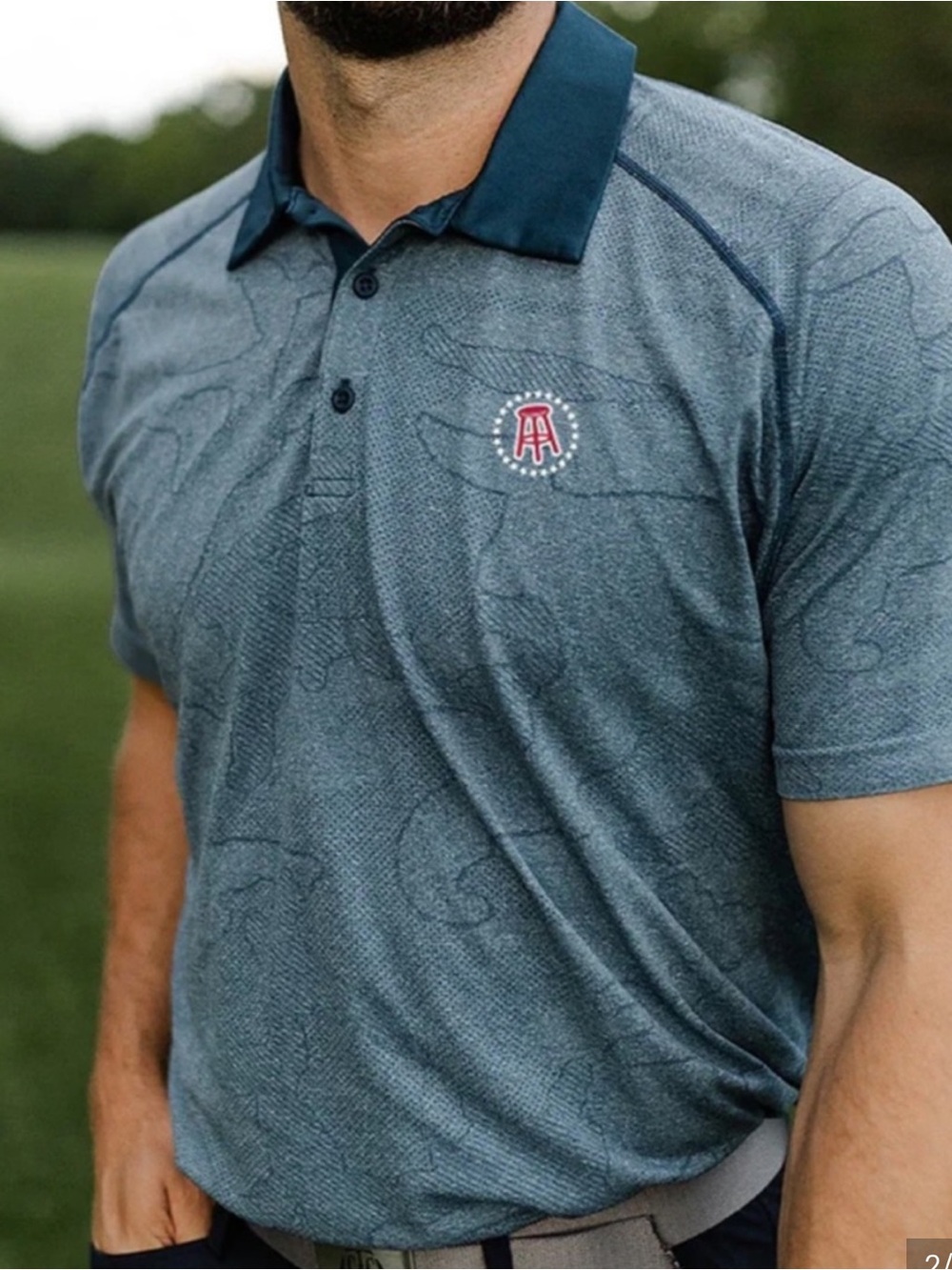 UNRL Barstool Polo Shirt | Men’s Large | Camo Performance Golf shirt